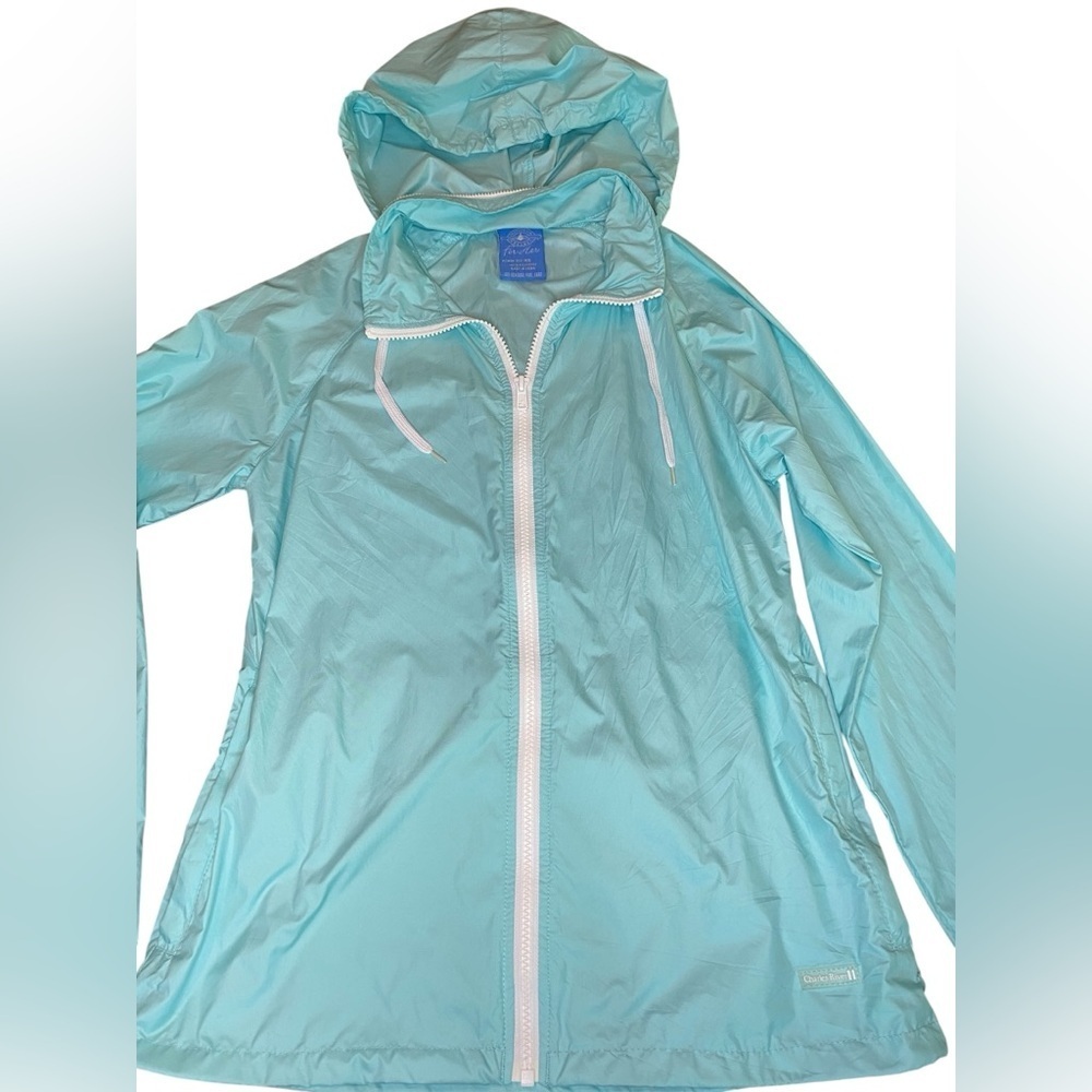 Charles River Rain Jacket Windbreaker Women’s XS Blue Outdoor Hiking Travel - Picture 2 of 5